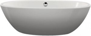 Xenz Britt vrijstaand bad 190x94x60 wit incl. 7006 badafvoer vulcombinatie oud koper 7004 01 VC OK