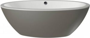 Xenz Britt XS vrijstaand bad 170x85x60 bicolor wit cement incl. 7006 badafvoer vulcombinatie oud koper 7018 0106 VC OK