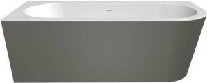 Xenz Charley XS hoekbad links 165x75 Bicolor wit cement incl. 7006 badvulcombi zwart mat 7037 0106 VC ZWM