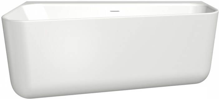 Xenz Cindy hoekbad links 155x75 55x60 wit incl. 7006 badafvoer vulcombinatie zwart mat 7039 01 VC ZWM - Foto 4