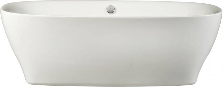 Xenz Daan vrijstaand bad 180x80cm glans wit met afvoer- overloopcombinatie grafiet geborsteld - Foto 2