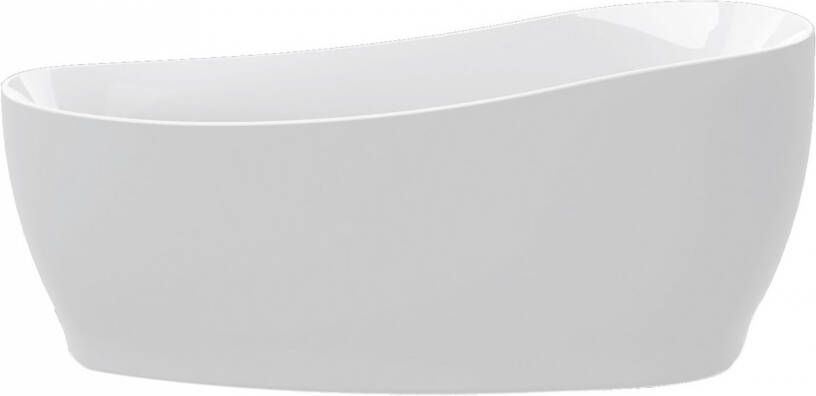 Xenz Vrijstaand bad Isa | 180x85 cm | Incl.Badafvoer-Zwart mat | Sleuf overloop | Acryl | Glans wit - Foto 2