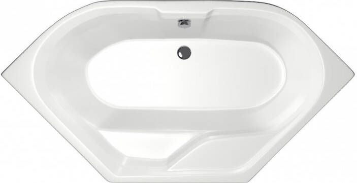 Xenz NewGuinea hoekbad 140x140cm met overloop zonder afvoer Hoekopstelling links of rechts Acryl Wit 6820-01 - Foto 3