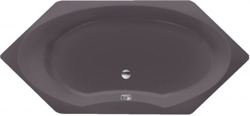 Xenz Ligbad Inbouw Orona Hoekbad 1-2 Persoons Duobad 90x190x50cm Acryl Antraciet Mat met Poten