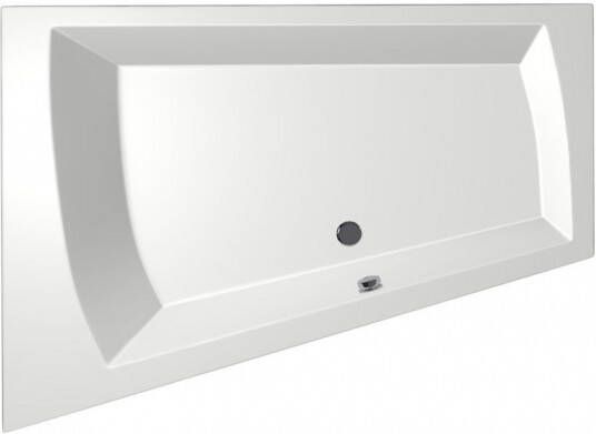 Xenz palau hoekbad links zonder afvoer plaatsafvoer midden met overloopgat 195 liter 170x110x59 66cm acryl edelweiss 6906-03 - Foto 6