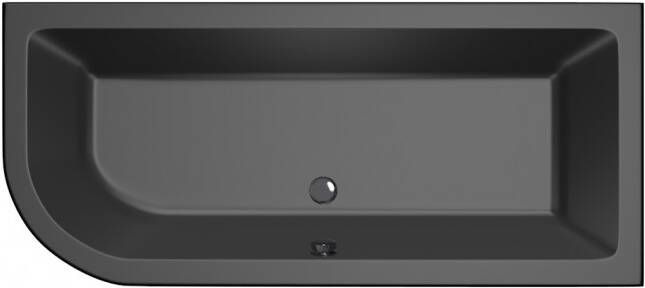 Xenz Principe ligbad 180x80x50cm rechts met poten zonder afvoer Acryl Ebony mat (mat zwart antraciet) 6923-29 - Foto 2