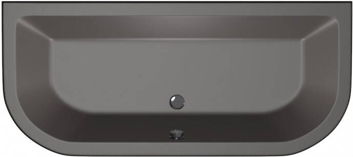 Xenz Ligbad Inbouw Principe Basic 1-2 Persoons Duobad 80x180x50cm Acryl Antraciet Mat met Poten