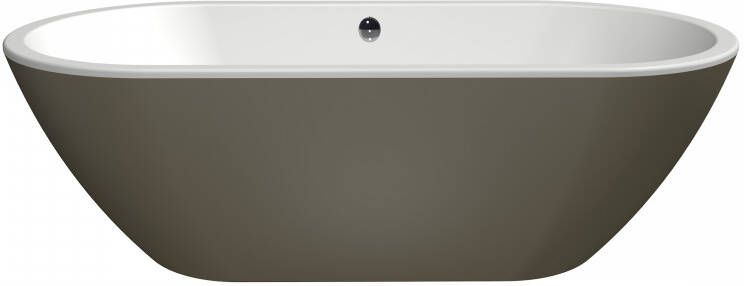 Xenz Rens vrijstaand bad acryl 155x75x60cm wit glans klei met afvoer overloopcombinatie wit glans