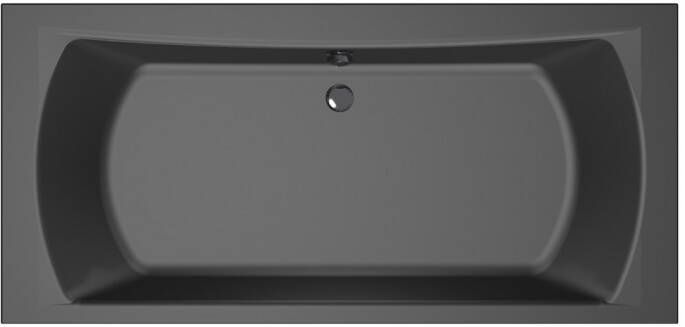 Xenz Ligbad Robijn | Inbouw | 180x80 cm | Incl.Badafvoer | Met overloop | Acryl | Zwart mat - Foto 4