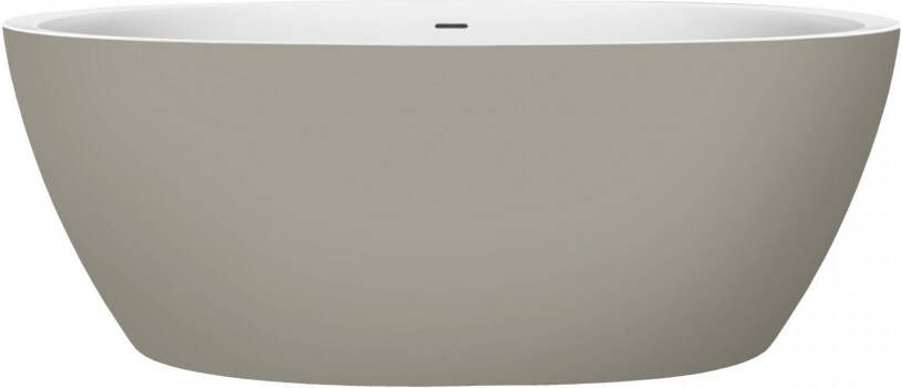 Xenz Sio vrijstaand bad Solid Surface 180x90x66 RAL7044 zijdegrijs