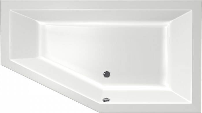 Xenz Society 160 ligbad 160x90cm met overloop zonder afvoer Hoekopstelling rechts Acryl Edelweiss mat 6882-03 - Foto 16