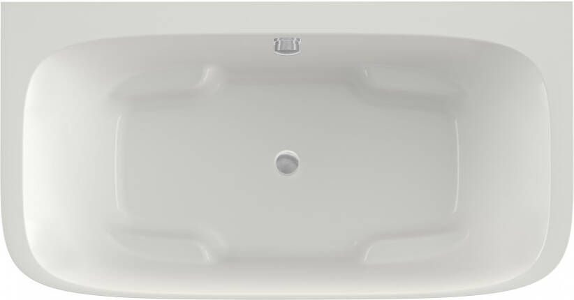 Xenz Valerie halfvrijstaand bad 190x99cm glans wit met badafvoer- overloopcombinatie grafiet geborsteld - Foto 2