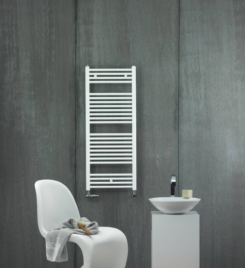 ZEHNDER Aura cv radiator 77 5x50cm 357W zij-aansluiting ral 9016 wit
