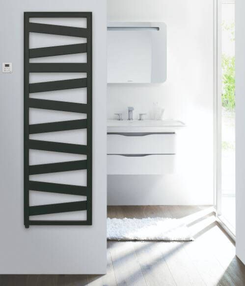 ZEHNDER Ribbon elektrische radiator 168 8x60cm 750w mat zwart