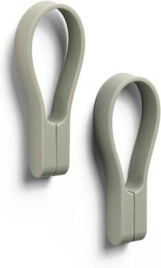 Zone Denmark Loop magnetische handdoekhaak Eucalyptus groen 2 stuks