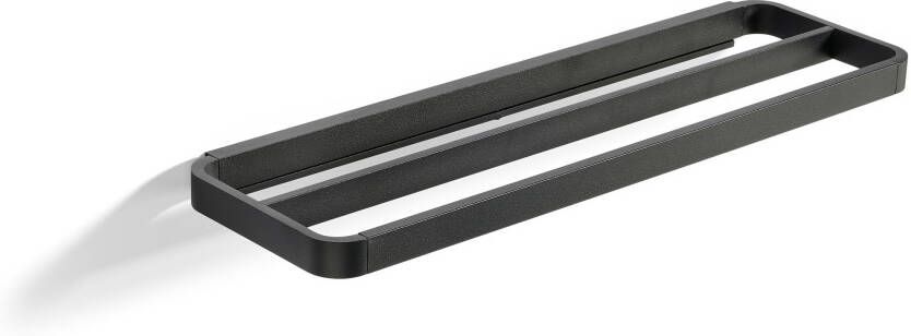 Zone Denmark Rim dubbele handdoekhouder Zwart 44x12cm
