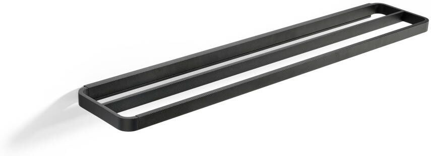 Zone Denmark Rim dubbele handdoekhouder Zwart 70x12cm