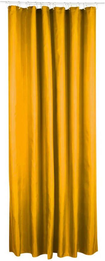 5Five Douchegordijn geel polyester 180 x 200 cm inclusief ringen Douchegordijnen