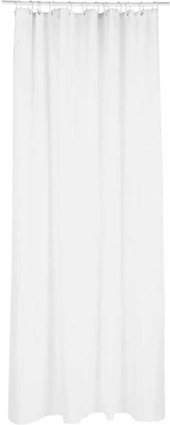 5Five Douchegordijn wit polyester 180 x 200 cm inclusief ringen Douchegordijnen