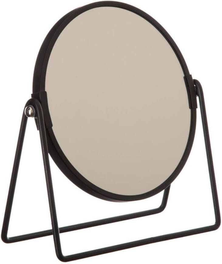 5Five Dubbele make-up spiegel scheerspiegel op voet 19 x 8 x 21 cm zwart Make-up spiegeltjes