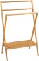 5Five Handdoeken ophangrek badkamer bamboe hout L60 x b36 x H94 cm Handdoekrekken - Thumbnail 1