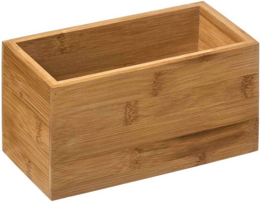 5Five Sieraden make-up houder box rechthoek 18 x 9 x 9 5 cm van bamboe hout Make-up dozen