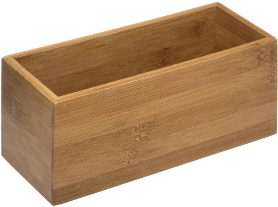 5Five Sieraden make-up houder box rechthoek 23 x 9 5 cm van bamboe hout Make-up dozen