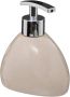 5Five Zeeppompje dispenser Silk kunststeen beige 12.5 cm 300 ml Zeeppompjes - Thumbnail 1
