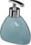 5Five Zeeppompje dispenser Silk kunststeen ijsblauw 12.5 cm 300 ml Zeeppompjes - Thumbnail 1