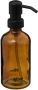5Five Zeeppompje zeepdispenser van glas bruin 250 ml Zeeppompjes - Thumbnail 1