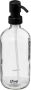 5Five Zeeppompje zeepdispenser van glas transparant 450 ml Zeeppompjes - Thumbnail 1