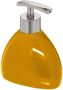5Five Zeeppompje zeepdispenser van keramiek mosterd geel 300 ml Zeeppompjes - Thumbnail 1