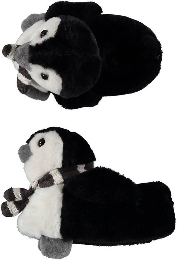 Apollo Kinder dieren pantoffels sloffen pinguin zwart maat 35-36 Sloffen volwassenen
