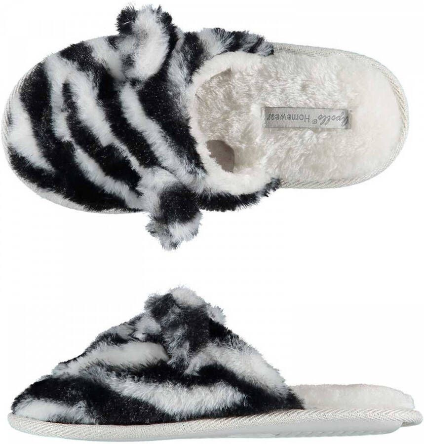 Apollo Meisjes instap slippers pantoffels zebra print maat 31-32 Sloffen volwassenen