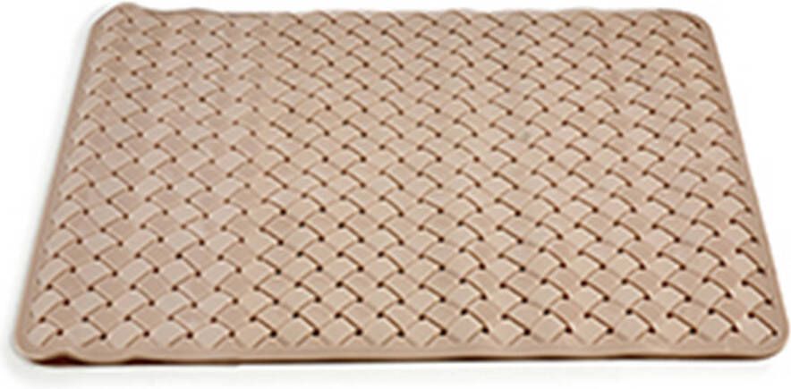 Arte r anti-slip badkamer douche bad mat beige PVC 78 x 38 cm Badmatjes