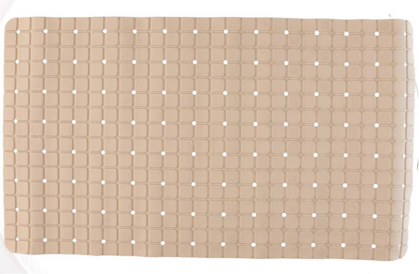 Arte r Badmat beige vierkant patroon 69 x 39 cm Badmatjes