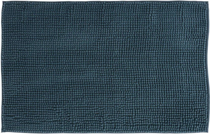 Atmosphera Badkamer kleedje badmat voor de vloer 50 x 80 cm donkerblauw Badmatjes