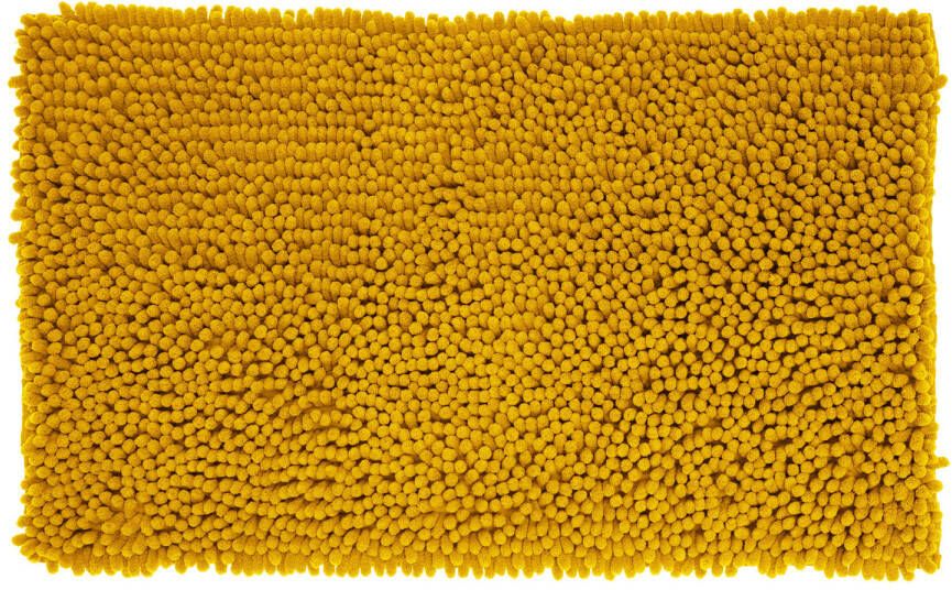Atmosphera Badkamer kleedje badmat voor de vloer 50 x 80 cm mosterdgeel Badmatjes