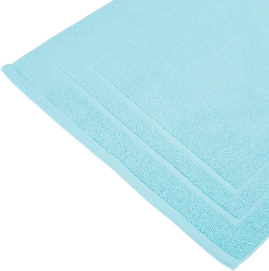 Atmosphera Badkamerkleed badmat voor vloer 50 x 70 cm Aqua blauw Badmatjes