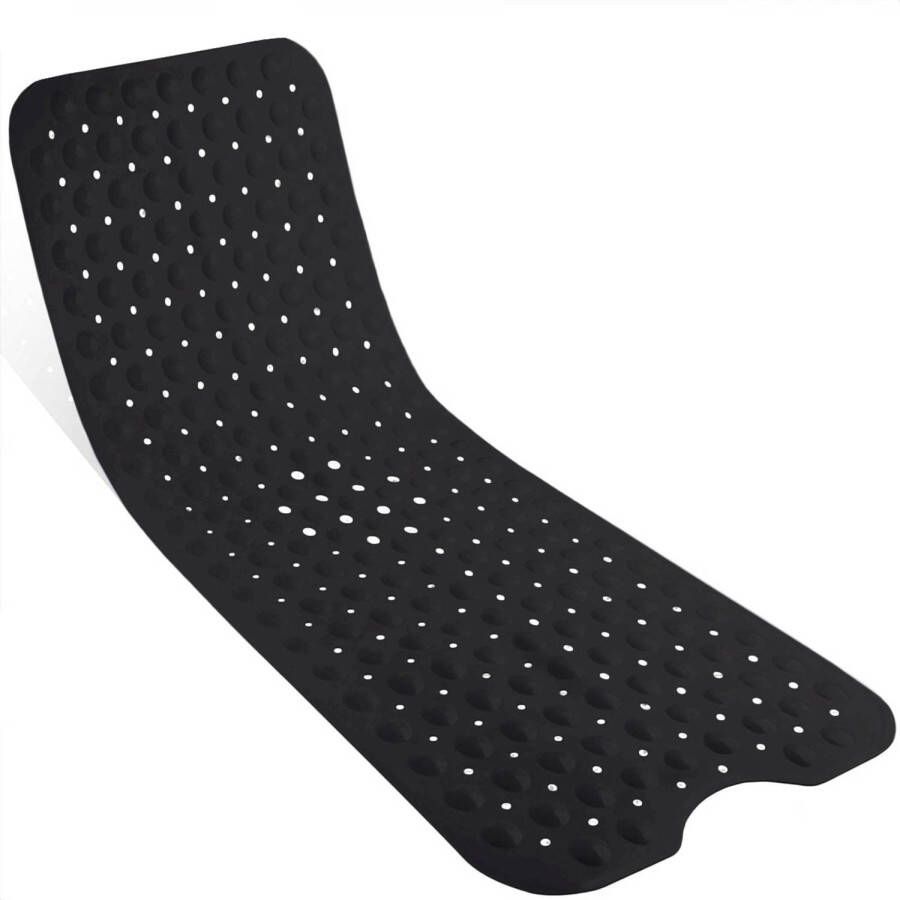 Avalo Badmat Antislipmat Douche 100x40CM Zwart Met Zuignappen Douchemat Antislip voor Douche Badkamermat