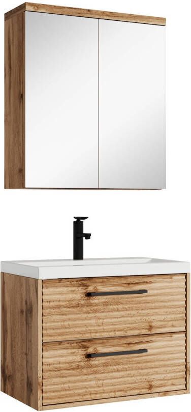 Badplaats Badkamermeubel Etna 01 60cm met spiegelkast eiken