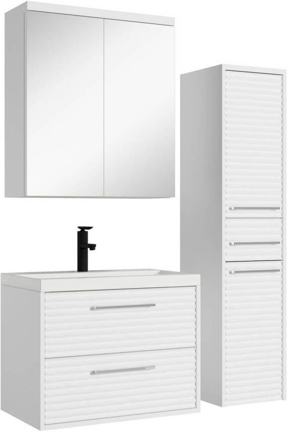 Badplaats Badkamermeubel Etna 60cm complete set met spiegelkast wit