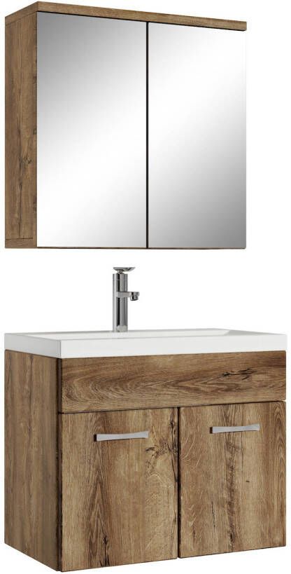Badplaats Badkamermeubel Set Montreal 01 60 cm x 35 cm Bruin Eiken