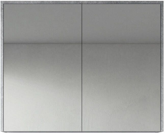 Badplaats Spiegelkast Cuba 80 x 16 x 72 cm grijs