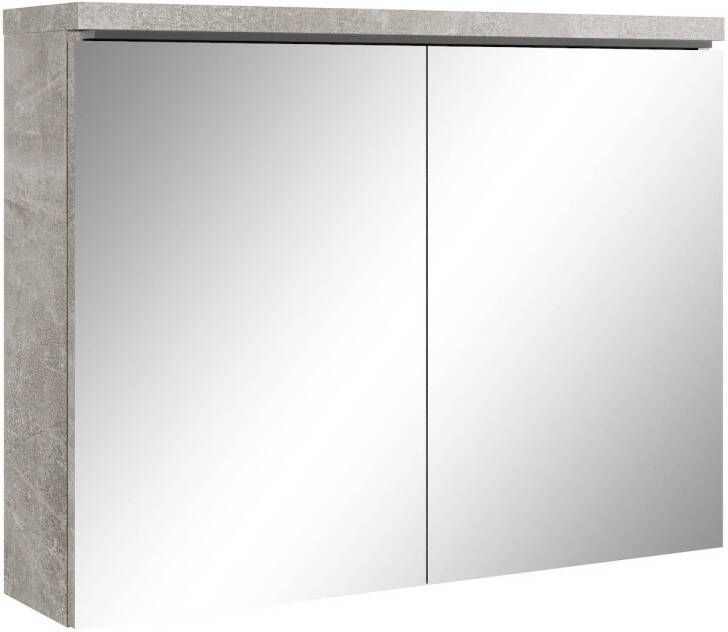 Badplaats Spiegelkast Paso LED 80 x 20 x 60 cm beton grijs