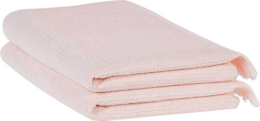 Beliani ATIU 2-delige handdoekset Roze