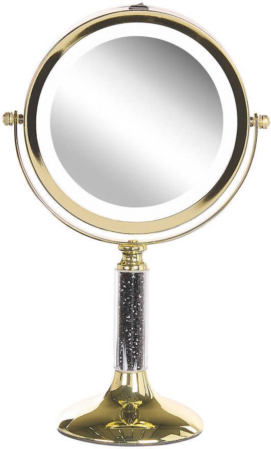 Beliani BAIXAS Make-up spiegel-Goud-Glas IJzer