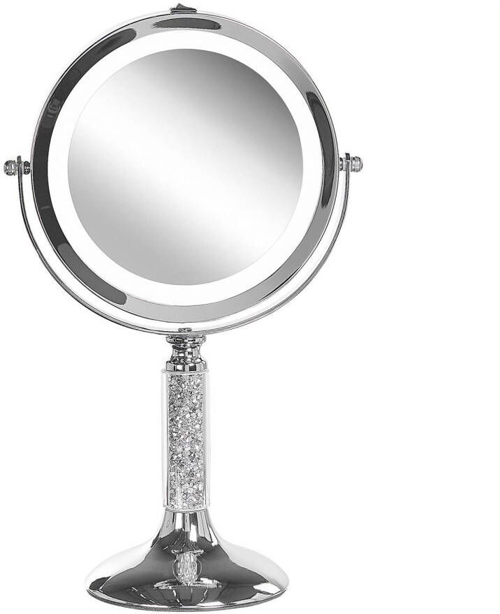 Beliani BAIXAS Make-up spiegel-Zilver-IJzer Glas