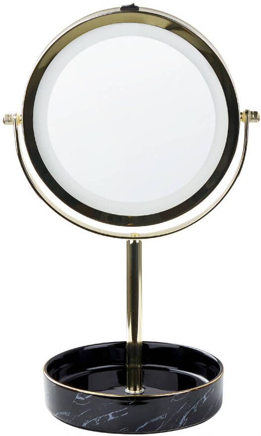 Beliani SAVOIE Make-up spiegel-Goud-IJzer Keramiek Glas