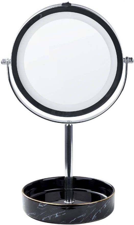 Beliani SAVOIE Make-up spiegel-Zilver-IJzer Keramiek Glas